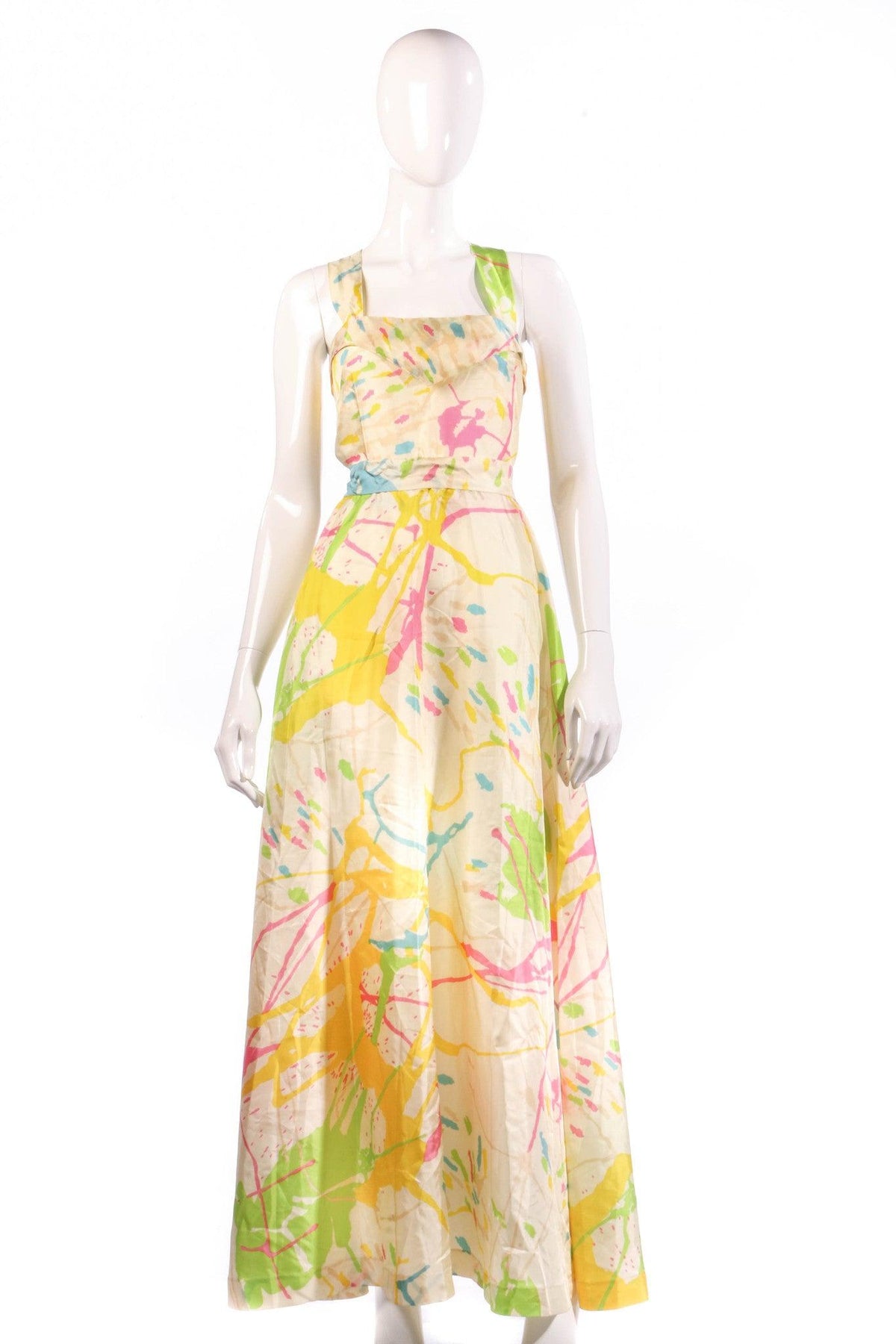 mazing paint splattered print top and skirt