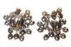 Pearl cluster clip on earrings back