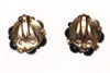 Ray Fife black beaded flower earrings back