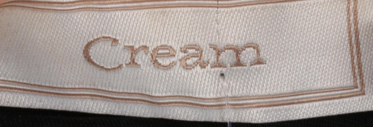 Cream Sleeveless Top Black Velvet with Metallic Sequins Size M - Ava & Iva