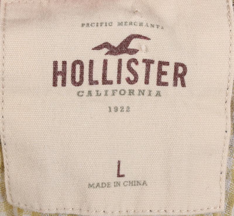 Hollister Cotton Folk Top Blue and Cream Check Size L – Ava & Iva