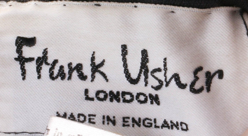 Frank Usher black dress with tie neck label