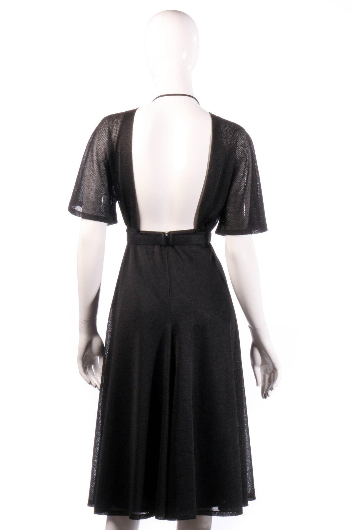 Frank Usher black dress with tie neck back