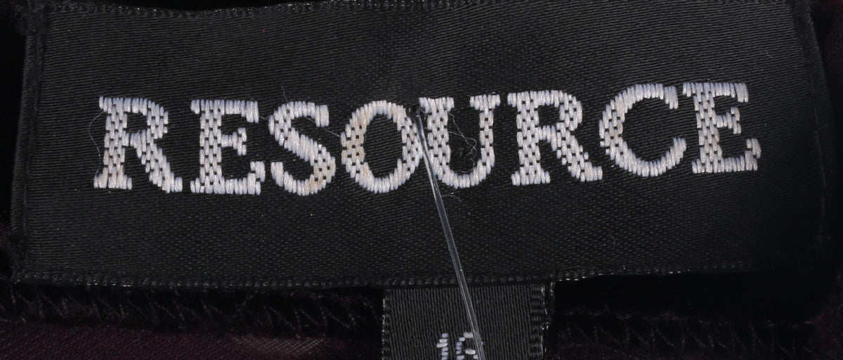 Resource Purple Silk Devore Velvet Top UK Size 16 - Ava & Iva