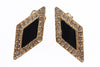 Diamond shaped clip on earrings