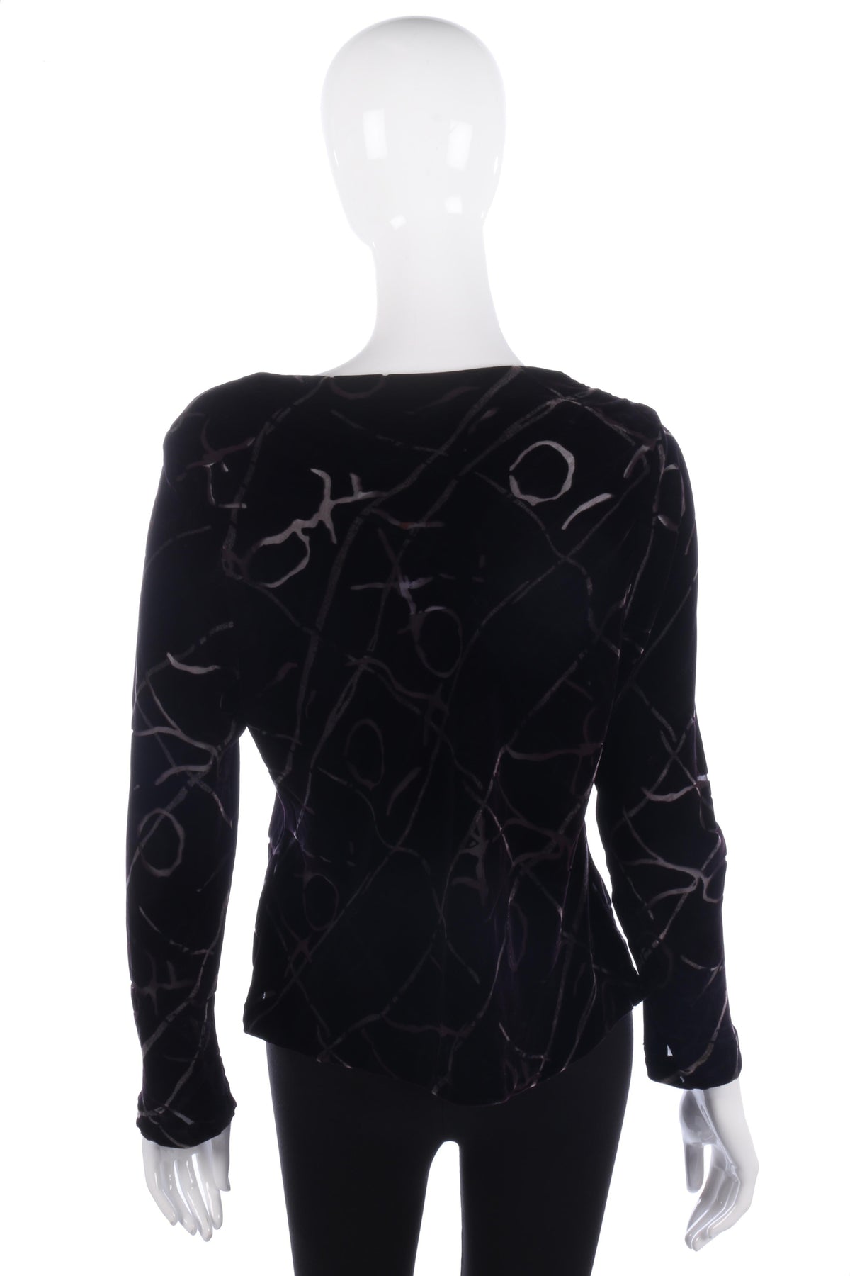 Resource Purple Silk Devore Velvet Top UK Size 16 - Ava & Iva