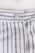 Lovely Vintage St Michael Vintage White Striped Blouse Cotton Size 10/12 - Ava & Iva