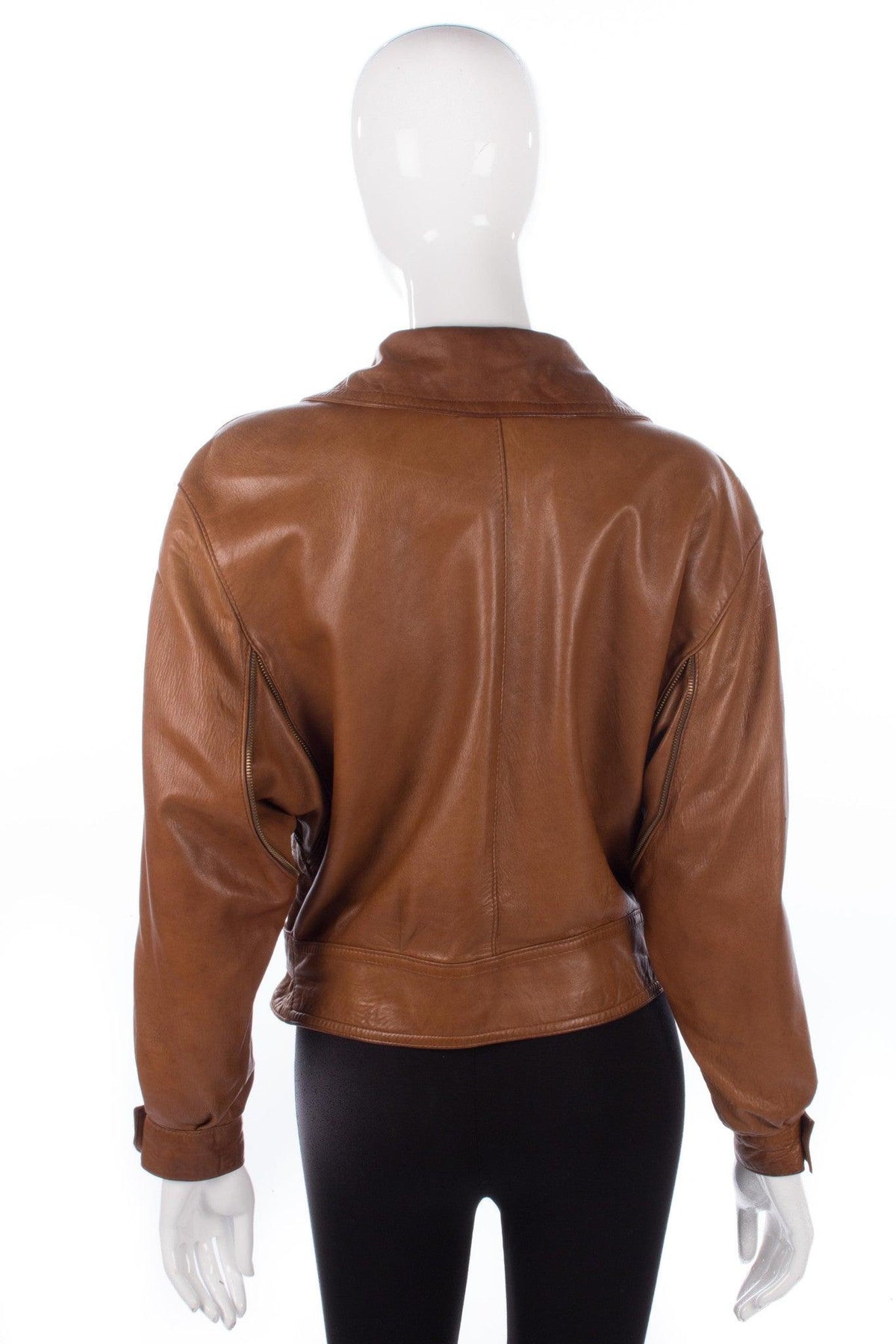 Arturo Biker Jacket Super Soft Brown Biker Style Leather Size 12/M - Ava & Iva
