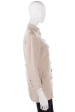 Vintage Linen Silk Lined Jacket Cream Size 12 - Ava & Iva