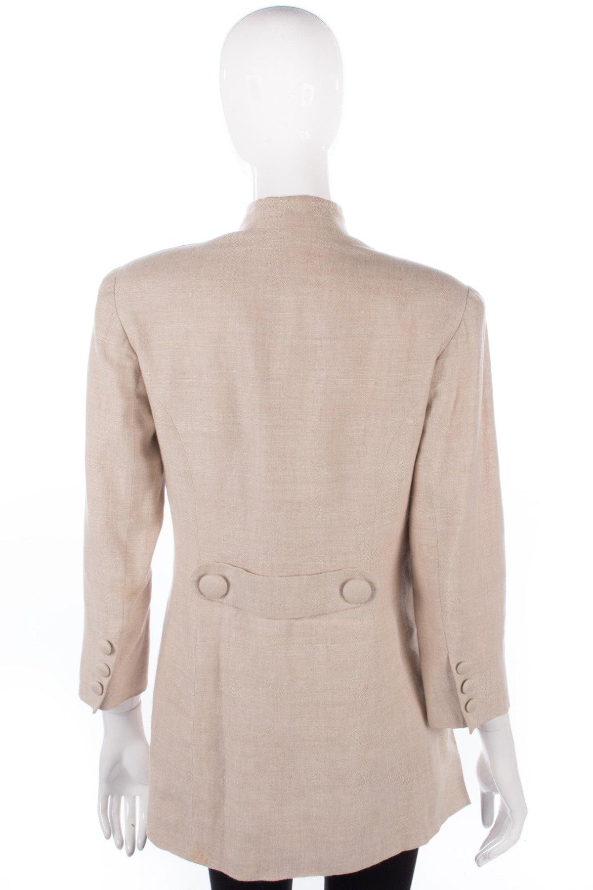 Vintage Linen Silk Lined Jacket Cream Size 12 - Ava & Iva