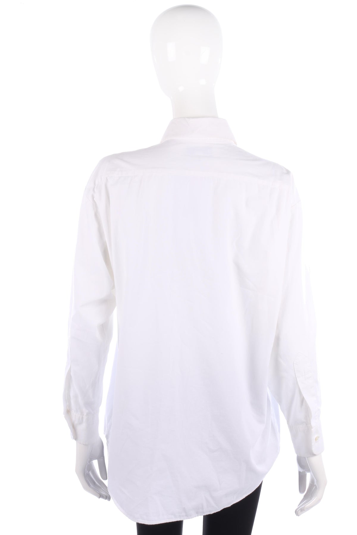 Paul Costelloe White Cotton Shirt UK Size 12 - Ava & Iva