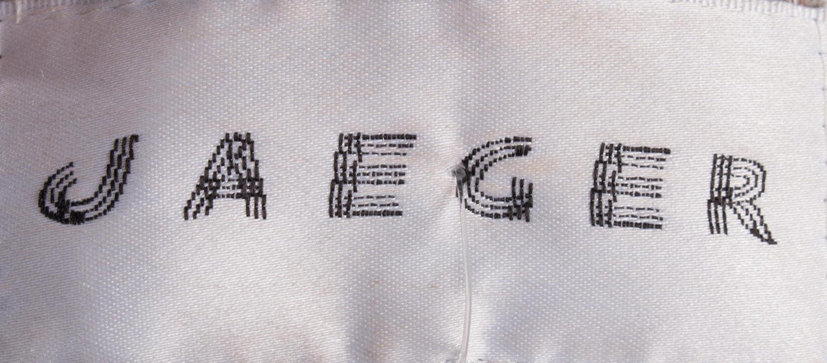 Jaeger Round Neck Jacket Wool/Silk Mix Grey Size 16 - Ava & Iva