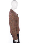 Caroline Charles Cotton Mix Jacket Orange and Brown Size 16 - Ava & Iva