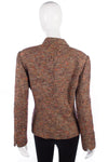 Caroline Charles Cotton Mix Jacket Orange and Brown Size 16 - Ava & Iva