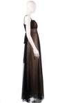 Caroline Charles nude and black ball gown side