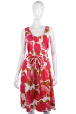 The Barn Cotton Sleevelss Summer Dress. Floral Print Pink Eur38 - Ava & Iva