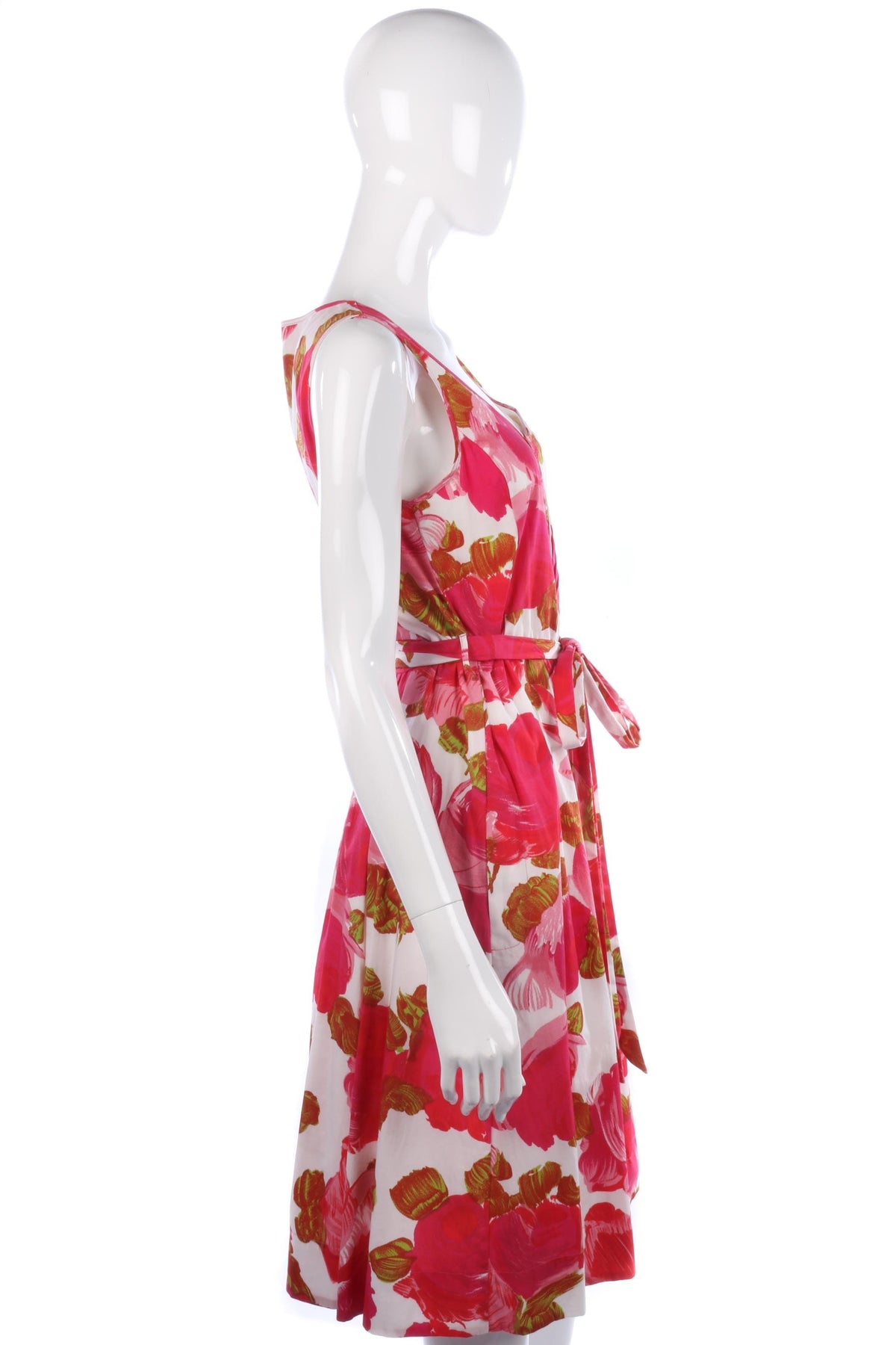 The Barn Cotton Sleevelss Summer Dress. Floral Print Pink Eur38 - Ava & Iva