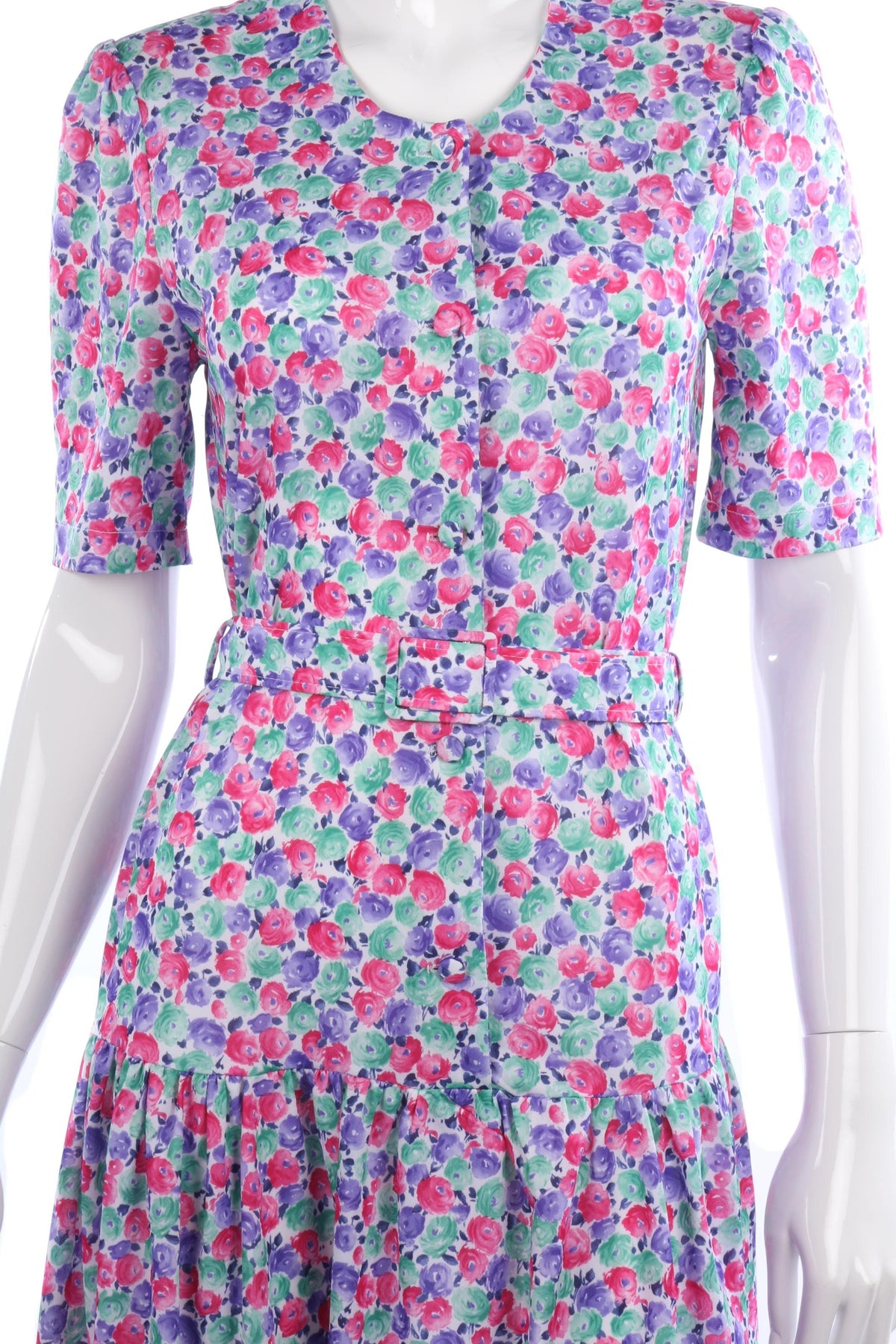 Vintage drop waist belted floral dress. - Ava & Iva
