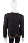 Razzle Dazzle Sequinned Jacket Black and Gold  UK 12/14 - Ava & Iva