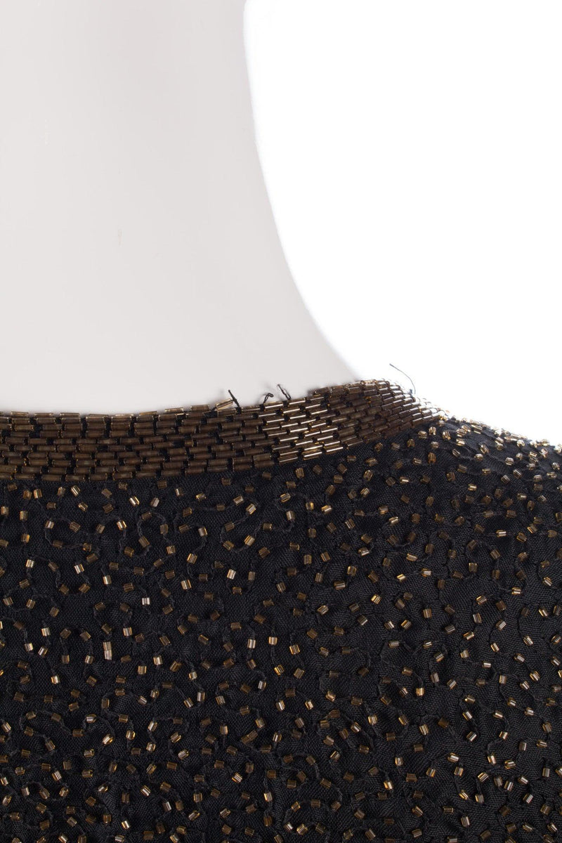 Razzle Dazzle Sequinned Jacket Black and Gold  UK 12/14 - Ava & Iva