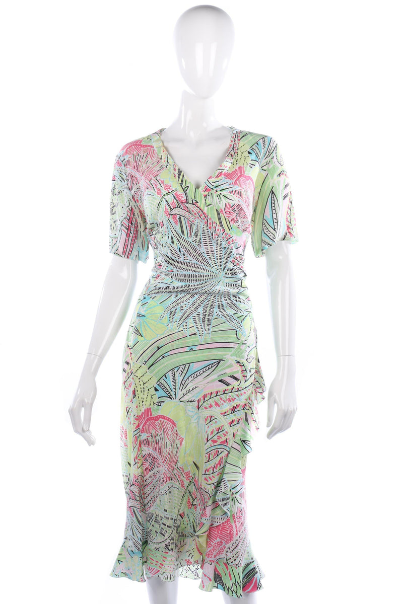 Jobis silk tropical print summer dress size M - Ava & Iva