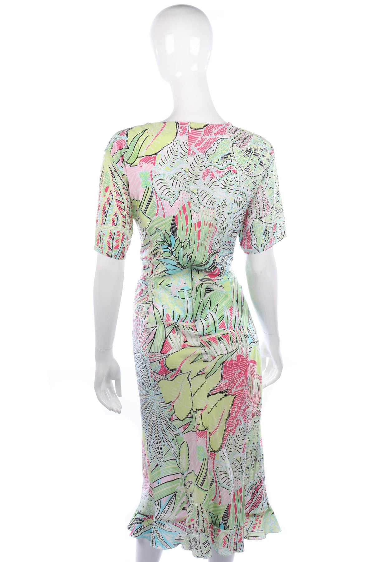 Jobis silk tropical print summer dress size M - Ava & Iva
