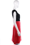 Coast Red Linen Skirt with White Bead Embroiderey Detail Size 12 - Ava & Iva