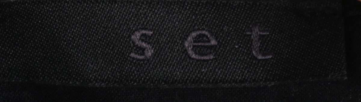 Set black striped silk dress size S/M - Ava & Iva