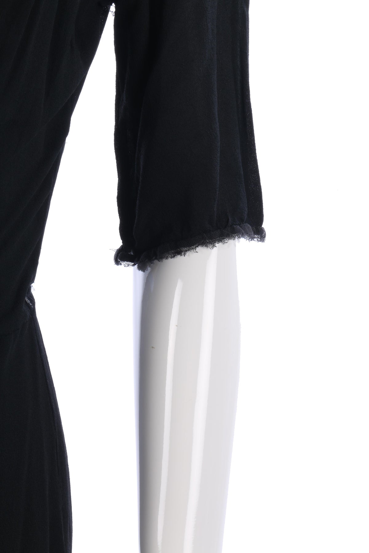 Black wrap style dress with lace detail size 12 - Ava & Iva