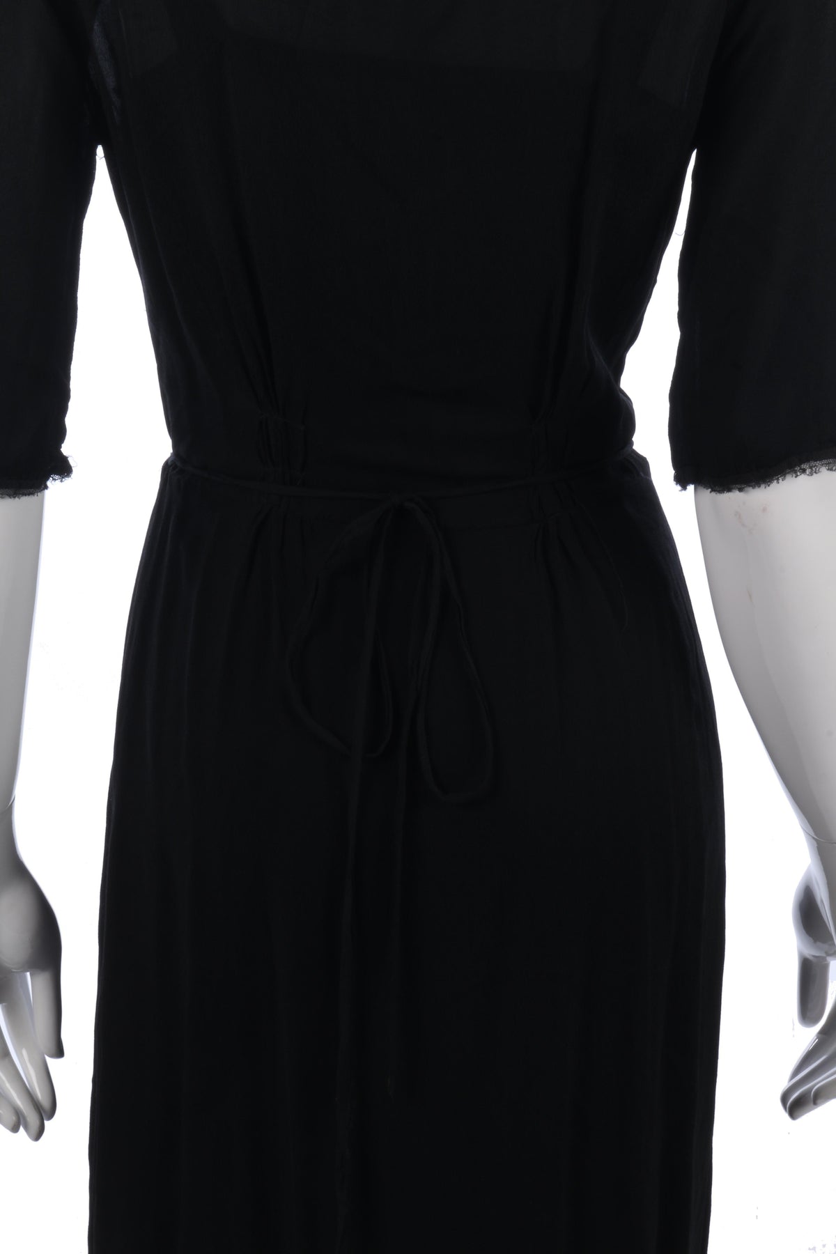 Black wrap style dress with lace detail size 12 - Ava & Iva