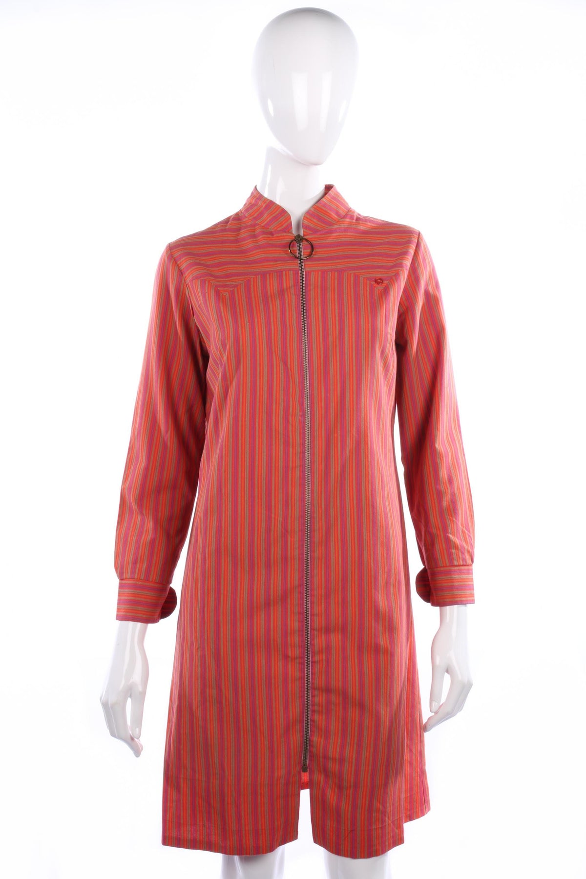 Vintage cotton shirt zip up dress size M - Ava & Iva