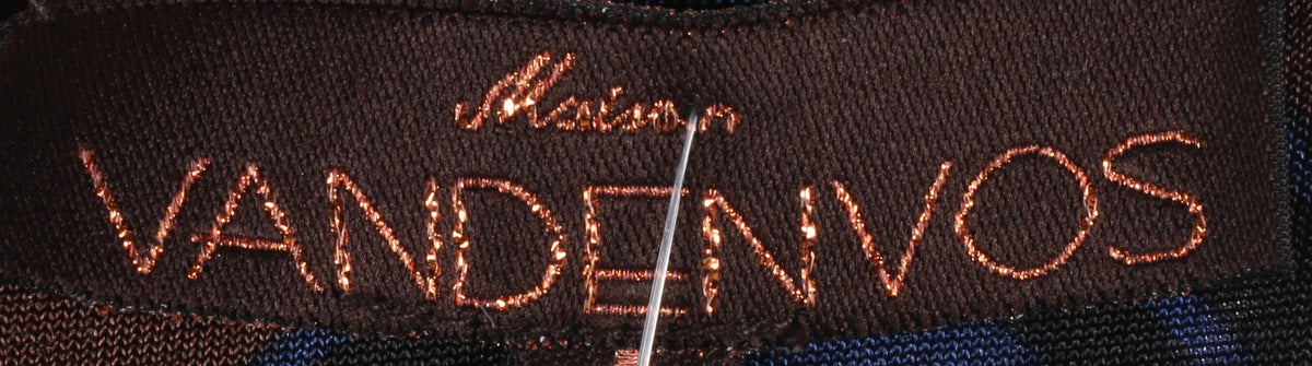 Vandenvos blue and brown wrap dress size S/M - Ava & Iva