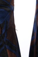 Vandenvos blue and brown wrap dress size S/M - Ava & Iva
