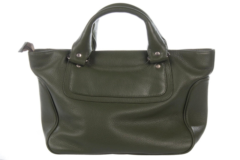 Le Sabbi Green Leather Handbag with Dustbag - Ava & Iva