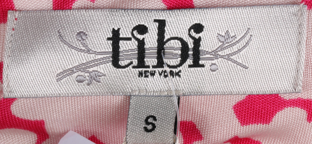 Tibi designer silk summer pink floral dress size S - Ava & Iva