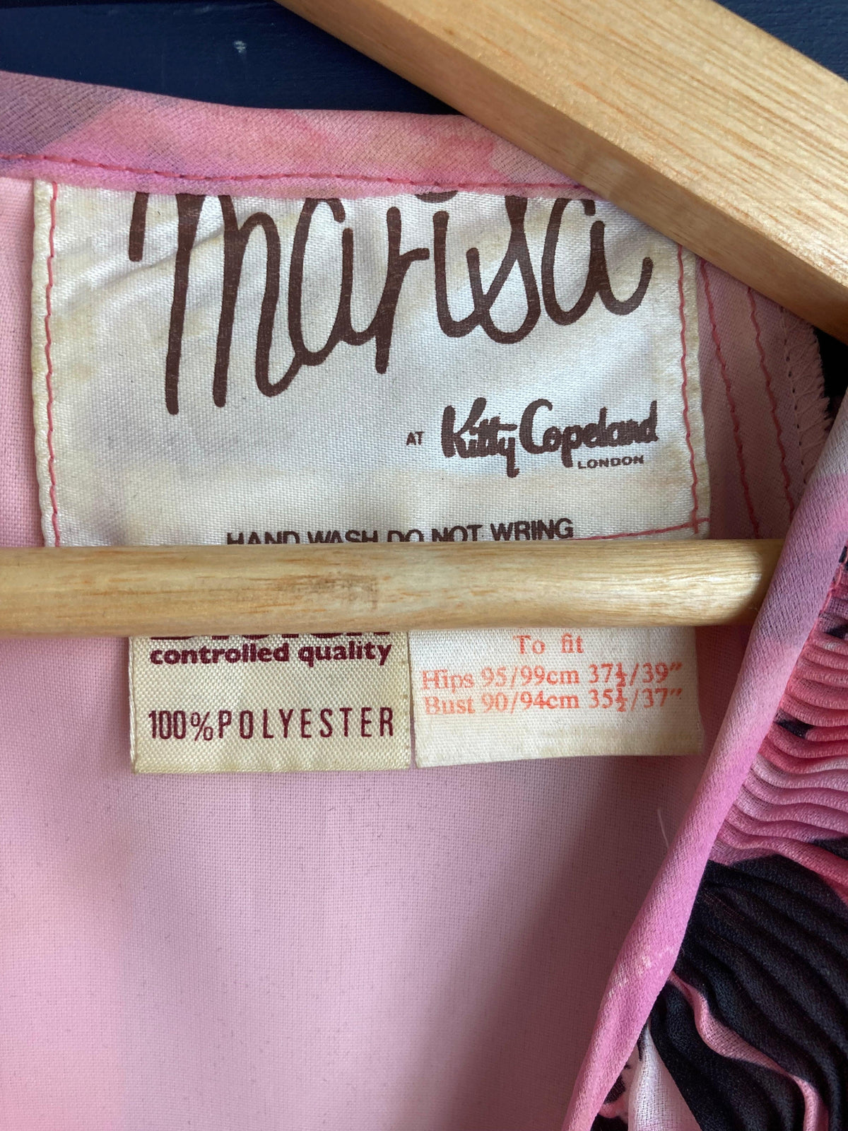 Kitty Copeland Pink Floral Long Sleeved Dress UK Size 14 - Ava & Iva