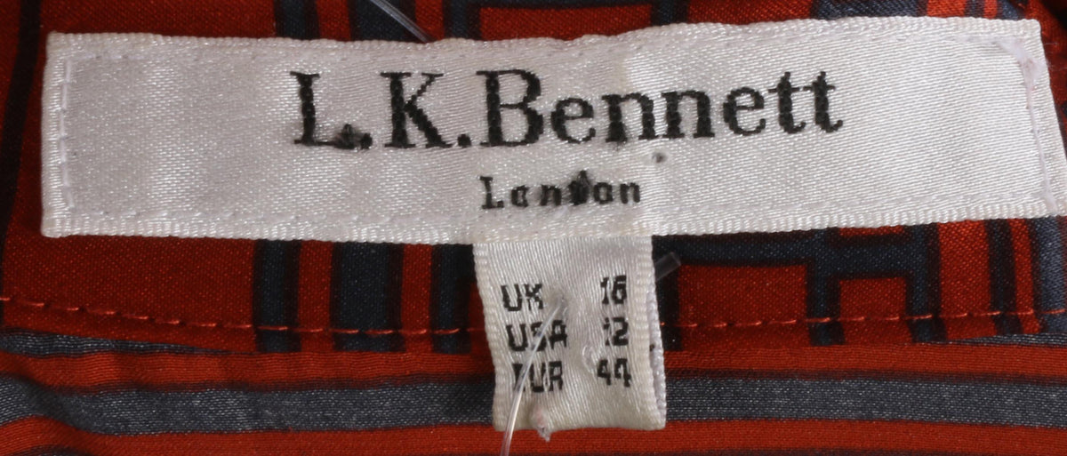 Silk L.K.Bennett orange dress size M/L - Ava & Iva