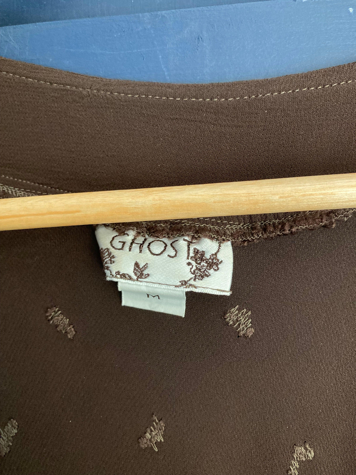 Ghost Brown Long Sleeved Dress UK Size Medium. - Ava & Iva