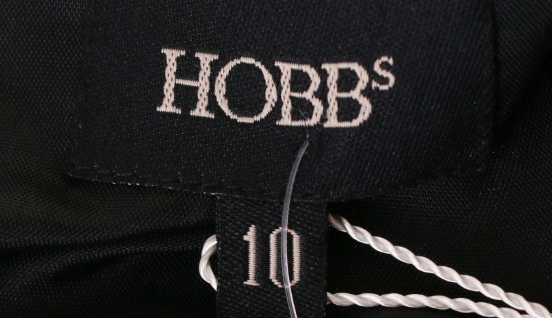 New black velvet hobbs dress size 10 with bead detail label