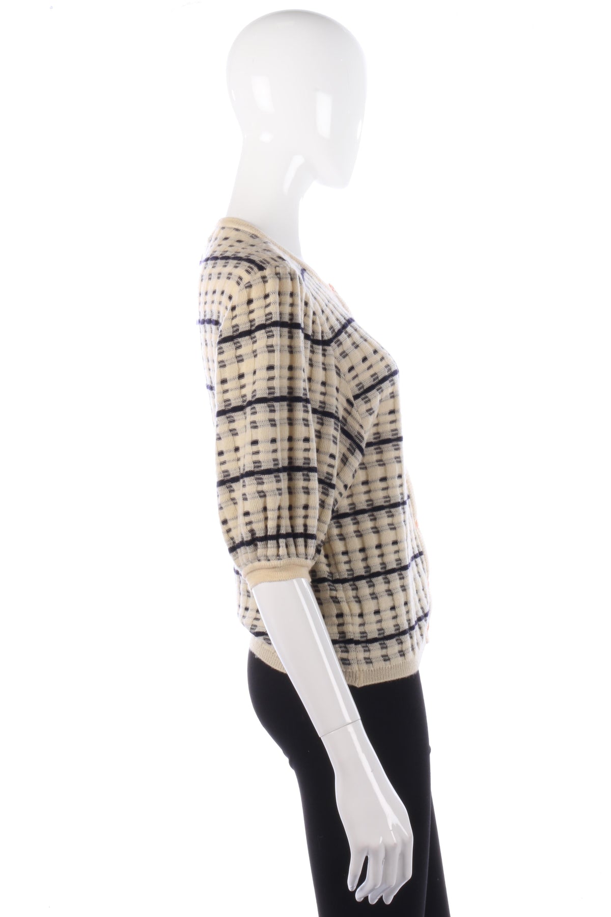 Jaeger vintage cream and black cardigan size 12 - Ava & Iva