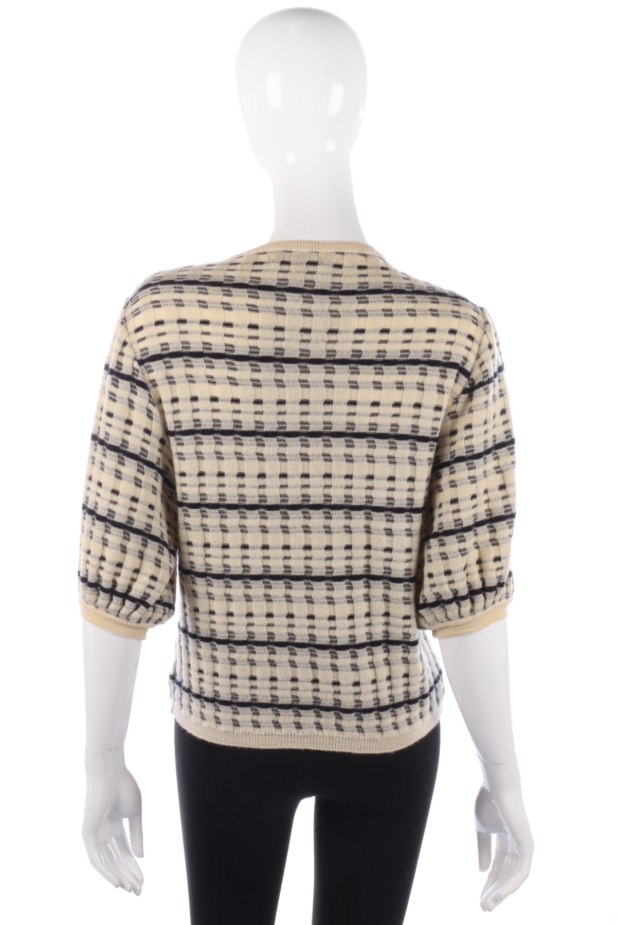 Jaeger vintage cream and black cardigan size 12 - Ava & Iva