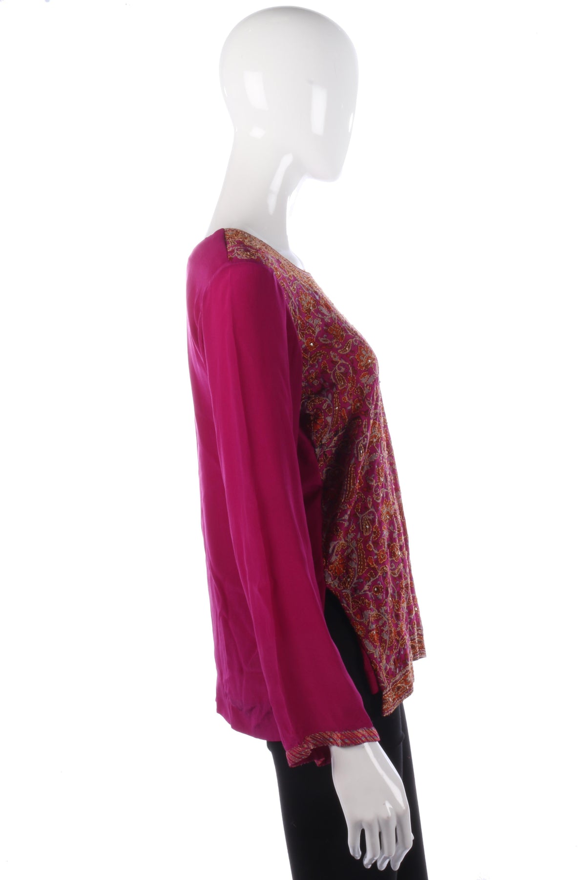 Vintage Silk Pink Summer Top size M - Ava & Iva