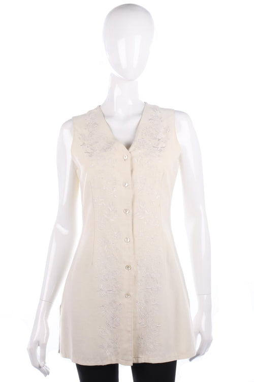 Lovely embroidered waistcoat size 10 - Ava & Iva
