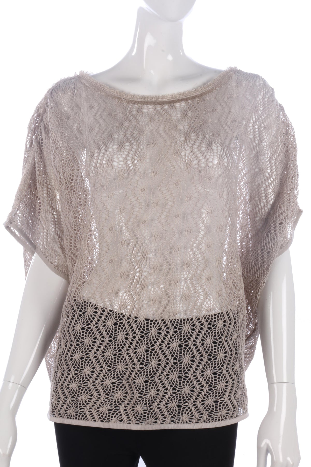 Lovely beige crotchet top, one size - Ava & Iva