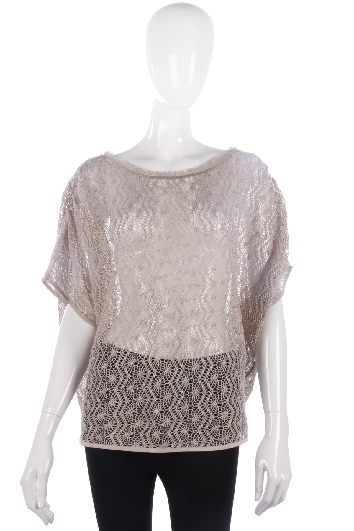 Lovely beige crotchet top, one size - Ava & Iva