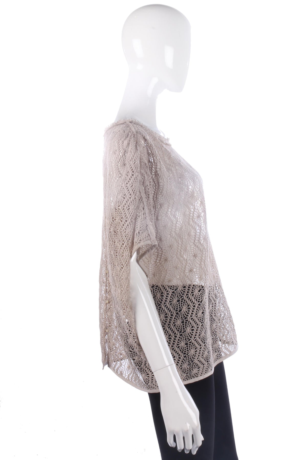 Lovely beige crotchet top, one size - Ava & Iva