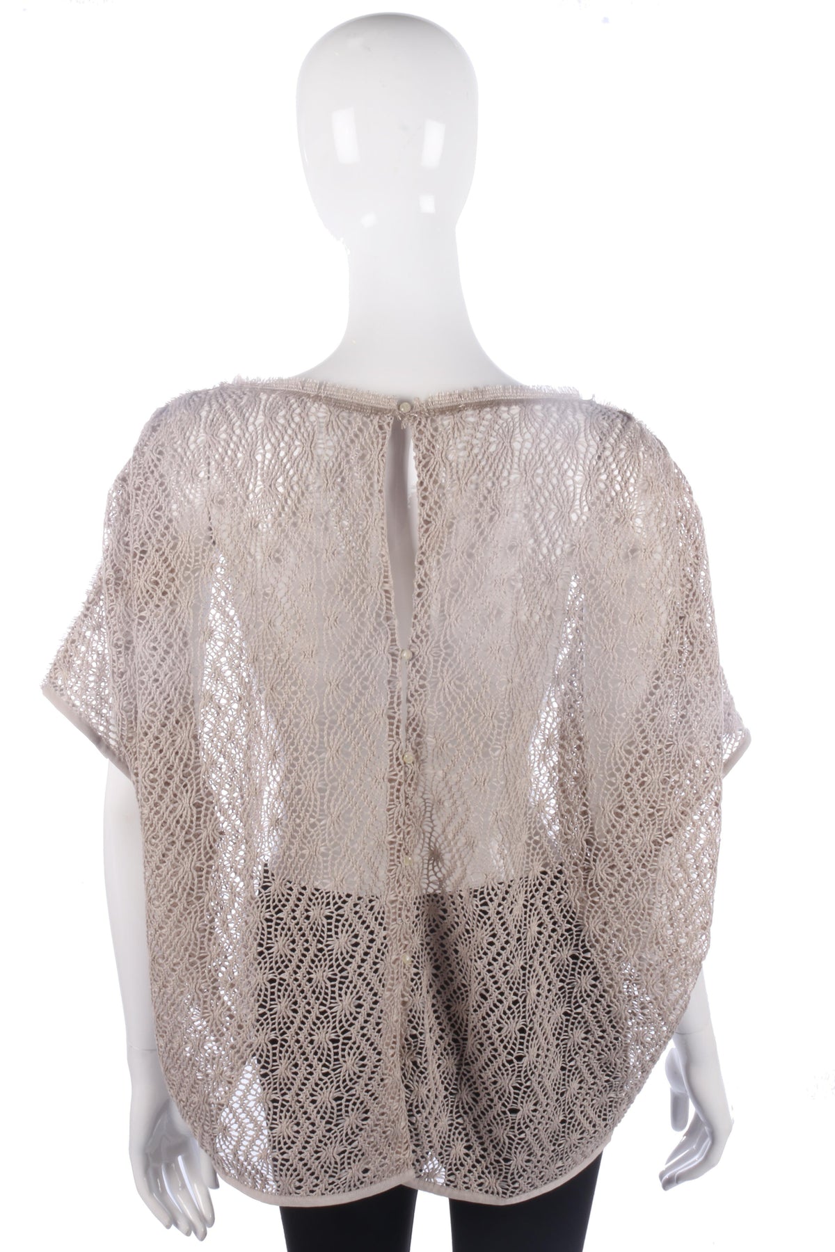 Lovely beige crotchet top, one size - Ava & Iva