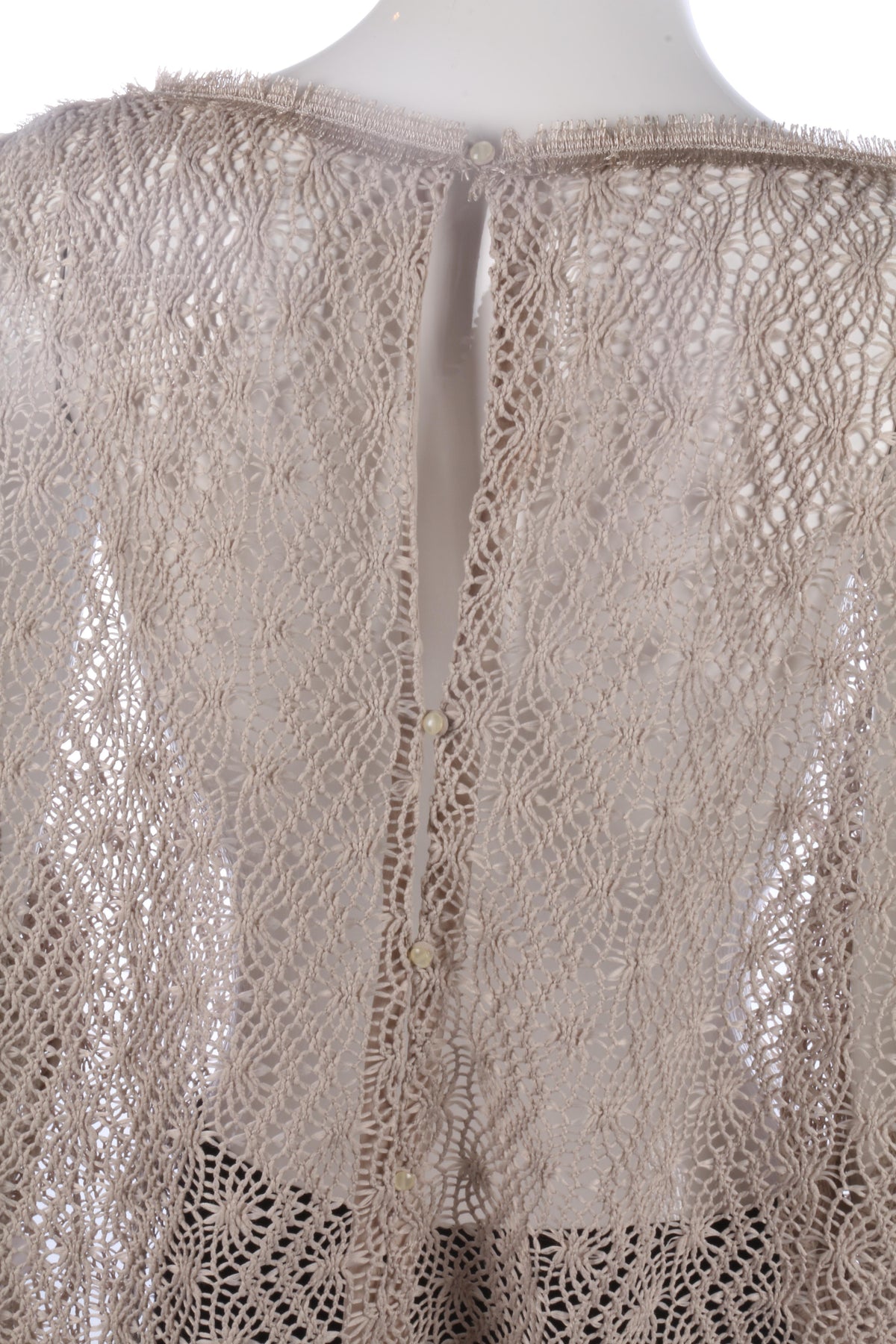 Lovely beige crotchet top, one size - Ava & Iva