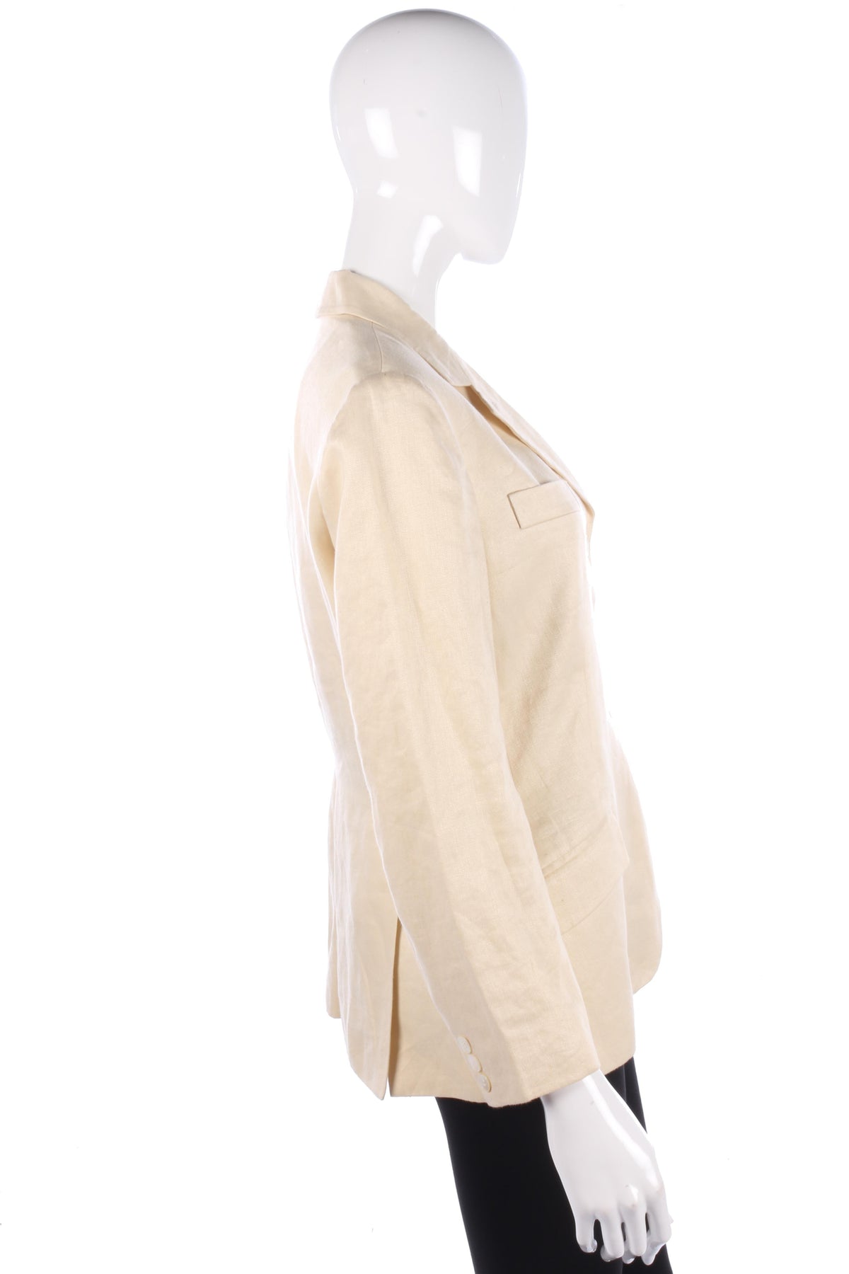 Paul Smith Women Designer Jacket Cream Linen Size 46 (UK14) - Ava & Iva