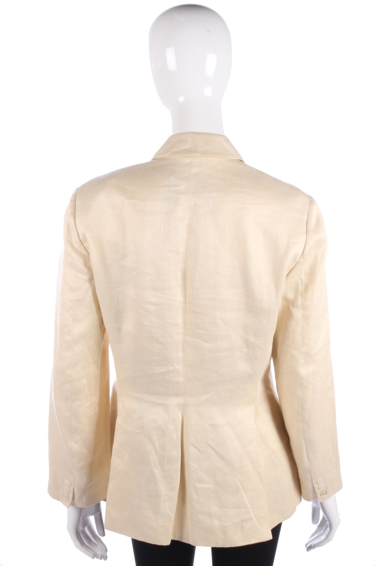 Paul Smith Women Designer Jacket Cream Linen Size 46 (UK14) - Ava & Iva